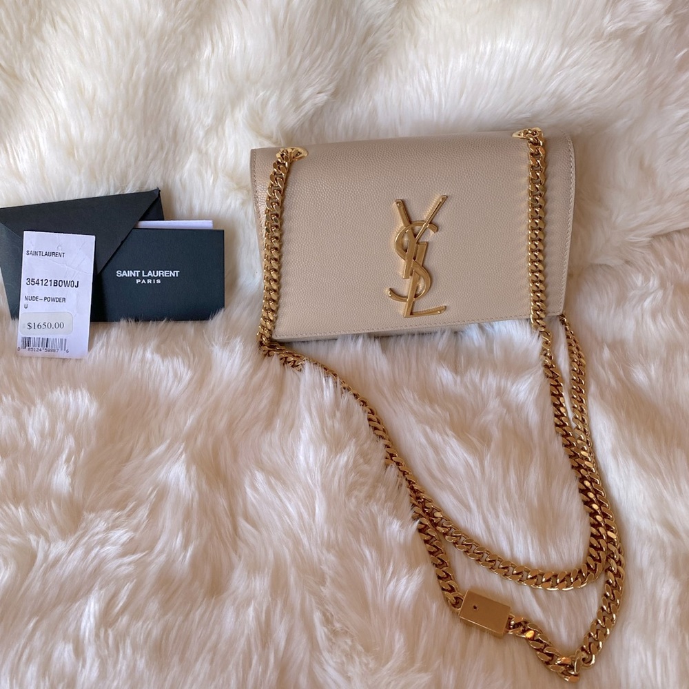 YSL KATE Small Handbag in Nude